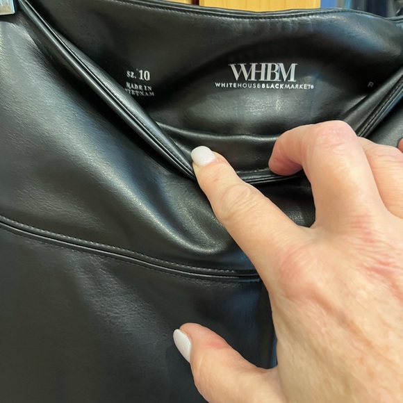 White House Black Market vegan Leather Runway Legging - Picture 5 of 5